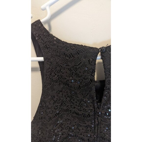 BCX Cocktail Dress Black Sleeveless with sequins size 3 - Picture 3 of 6